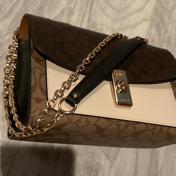 New COACH convertibles shoulder bag- crossbody LANE colorblock signature canvas - Picture 2 of 4